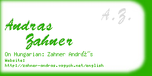 andras zahner business card